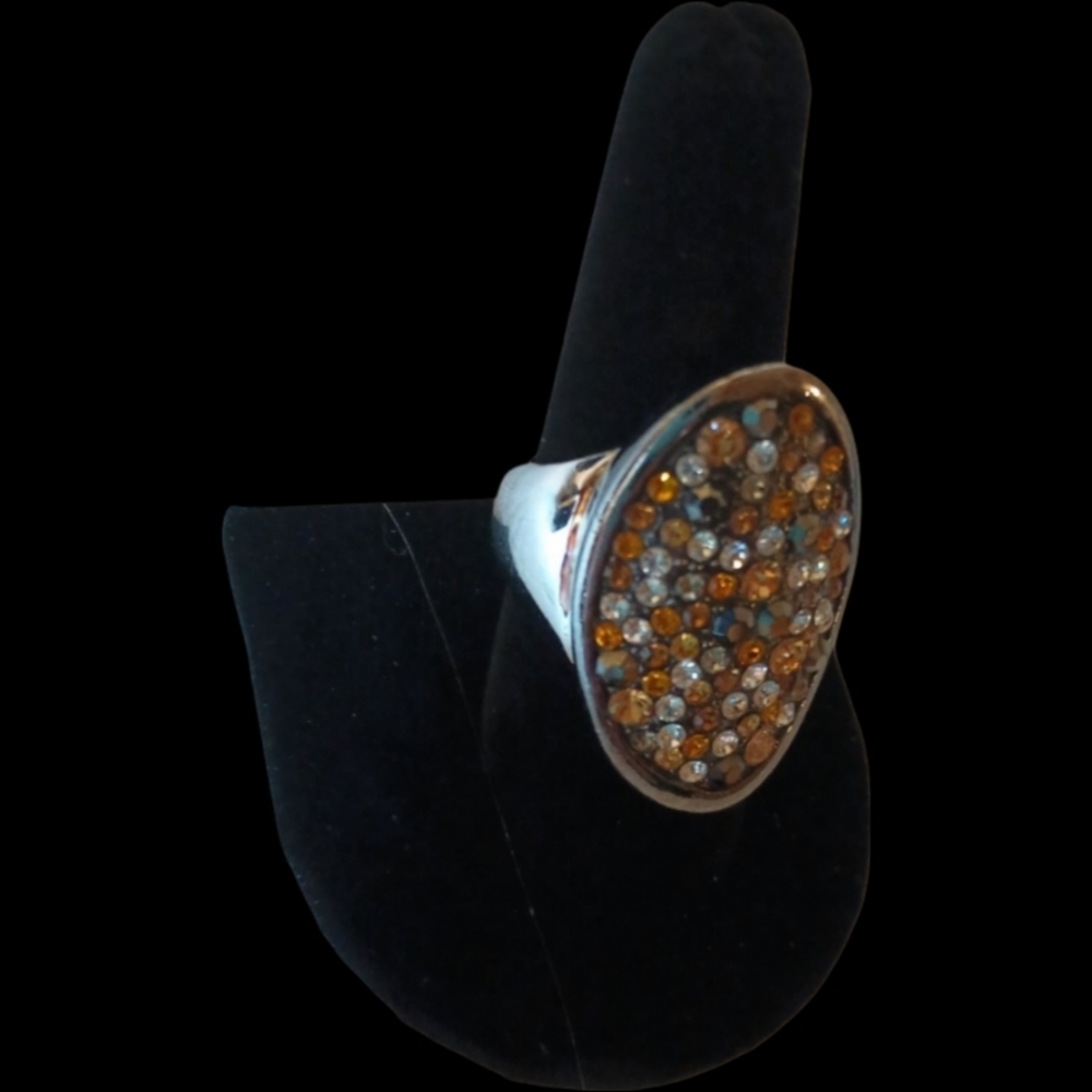 Lia Sophia Ring Elegant Silver and Gold-Toned Women's Ring Size 9